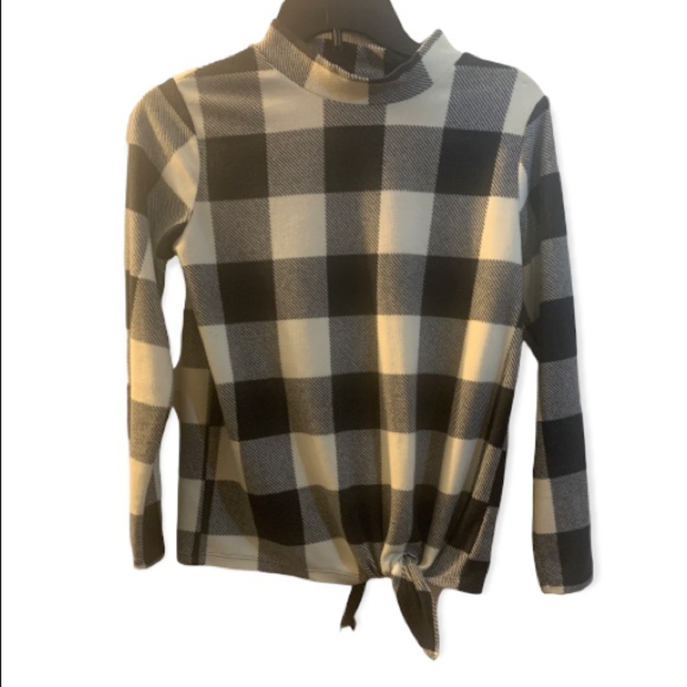 Black And White Plaid Sweater